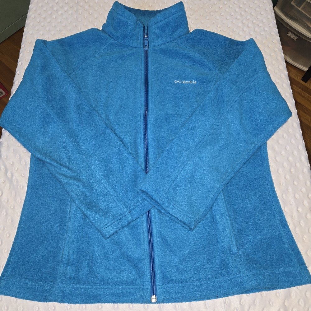 Columbia Bright Teal Full-Zip Fleece Jacket